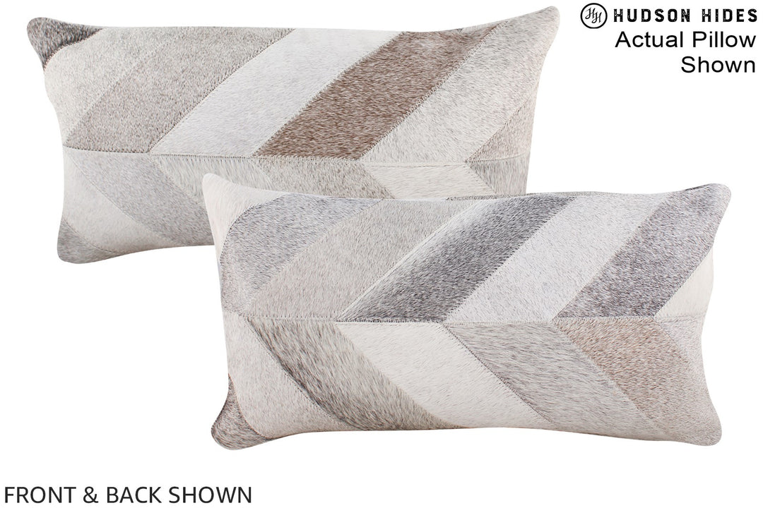 Patchwork 12"x22" Brazilian Cowhide Pillow #A16336 by Hudson Hides