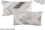 Patchwork 12"x22" Brazilian Cowhide Pillow #A16345 by Hudson Hides