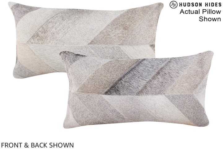 Patchwork 12"x22" Brazilian Cowhide Pillow #A16348 by Hudson Hides