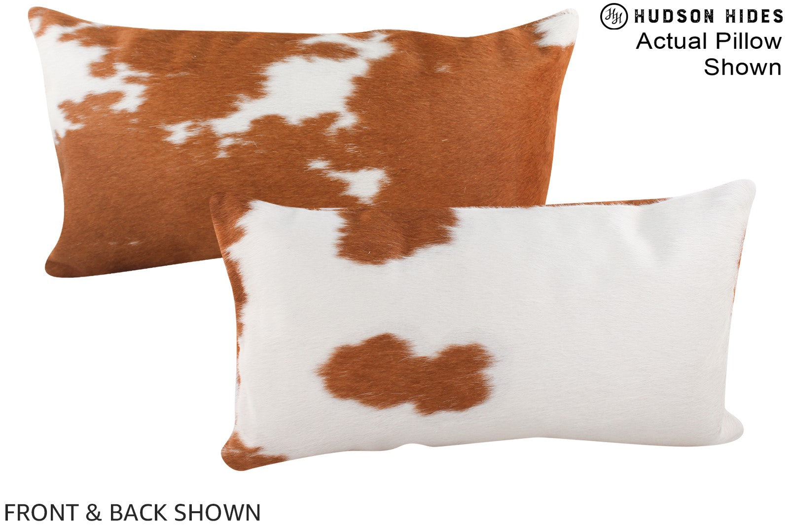 Brown and White Cowhide Pillow #A16363