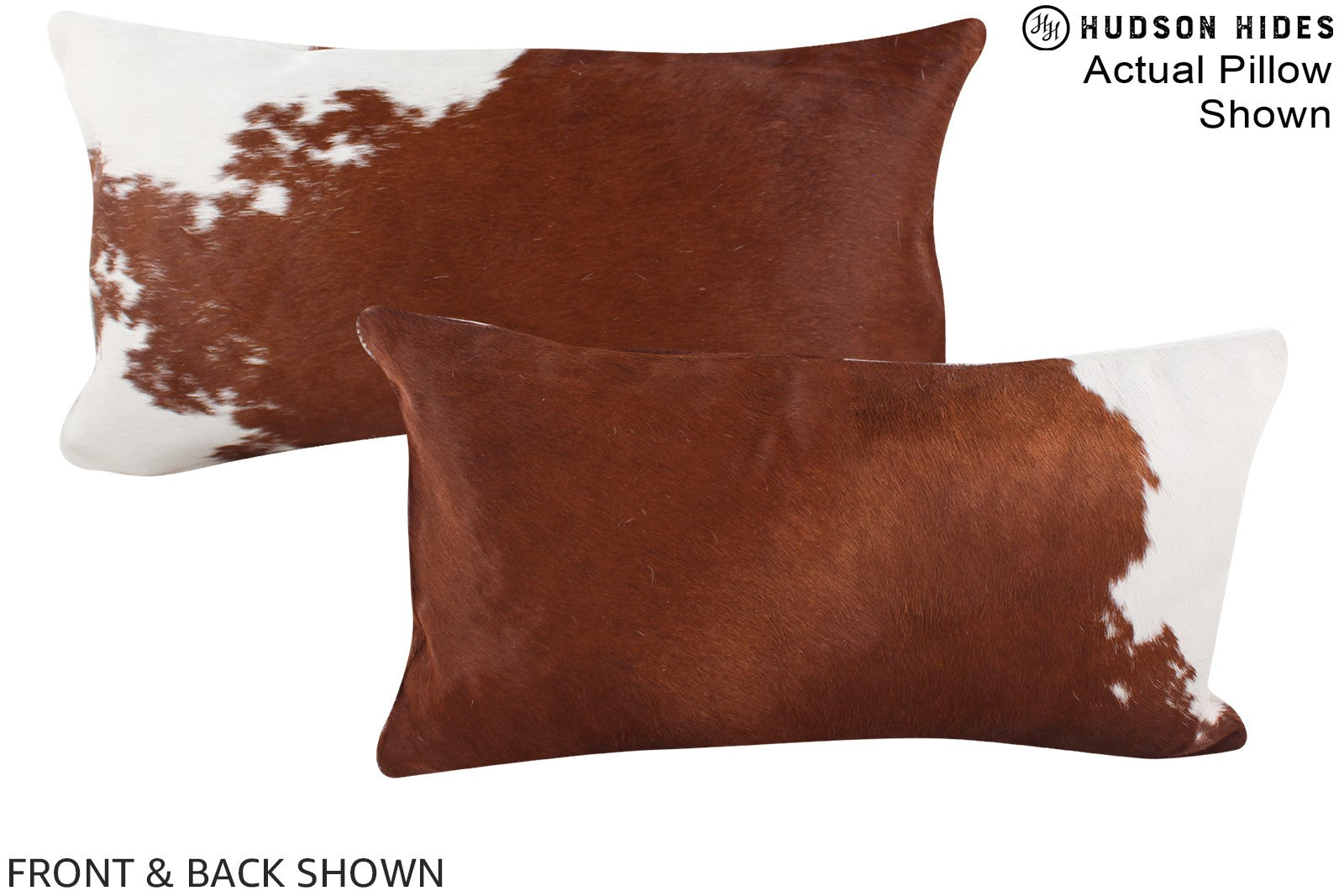Brown and White Cowhide Pillow #A16364