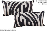 Zebra 12"x22" Brazilian Cowhide Pillow #A16373 by Hudson Hides