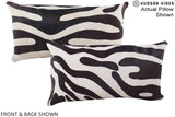Zebra 12"x22" Brazilian Cowhide Pillow #A16375 by Hudson Hides