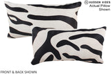 Zebra 12"x22" Brazilian Cowhide Pillow #A16377 by Hudson Hides