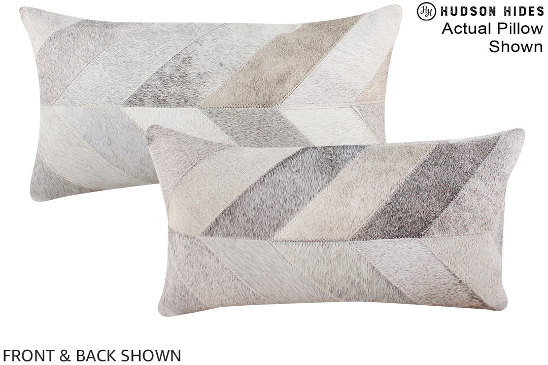 Patchwork 12"x22" Brazilian Cowhide Pillow #A16378 by Hudson Hides