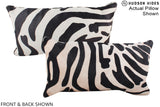Zebra 12"x22" Brazilian Cowhide Pillow #A16379 by Hudson Hides