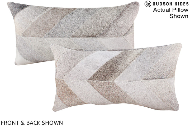Patchwork 12"x22" Brazilian Cowhide Pillow #A16384 by Hudson Hides