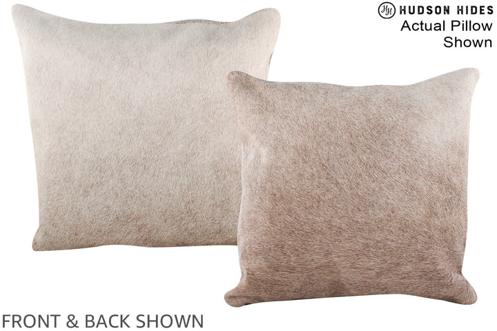 Champagne 16"x16" Brazilian Cowhide Pillow #A16389 by Hudson Hides