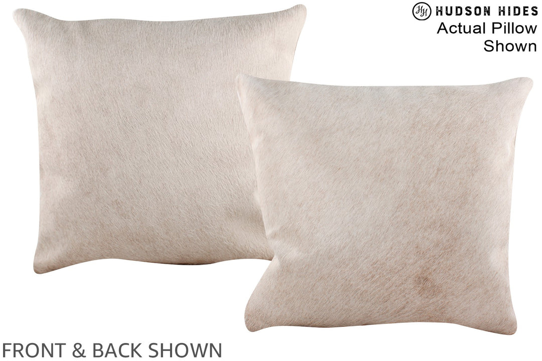 Champagne 16"x16" Brazilian Cowhide Pillow #A16392 by Hudson Hides