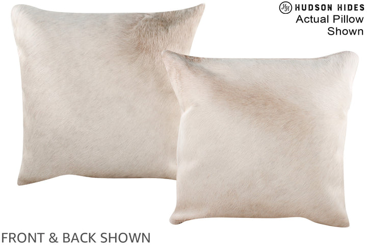 Champagne 16"x16" Brazilian Cowhide Pillow #A16395 by Hudson Hides