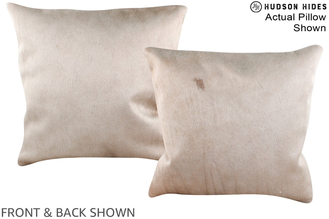 Champagne 16"x16" Brazilian Cowhide Pillow #A16399 by Hudson Hides