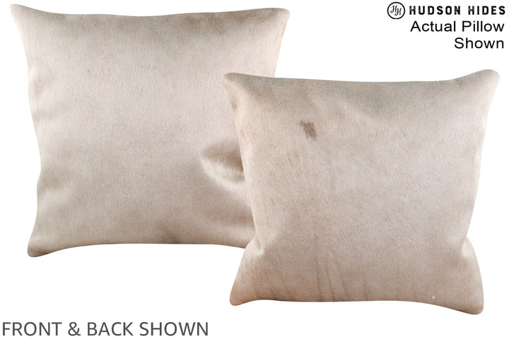 Champagne 16"x16" Brazilian Cowhide Pillow #A16399 by Hudson Hides