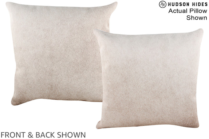 Champagne 16"x16" Brazilian Cowhide Pillow #A16400 by Hudson Hides