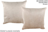 Champagne 16"x16" Brazilian Cowhide Pillow #A16405 by Hudson Hides