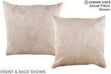 Champagne 16"x16" Brazilian Cowhide Pillow #A16407 by Hudson Hides