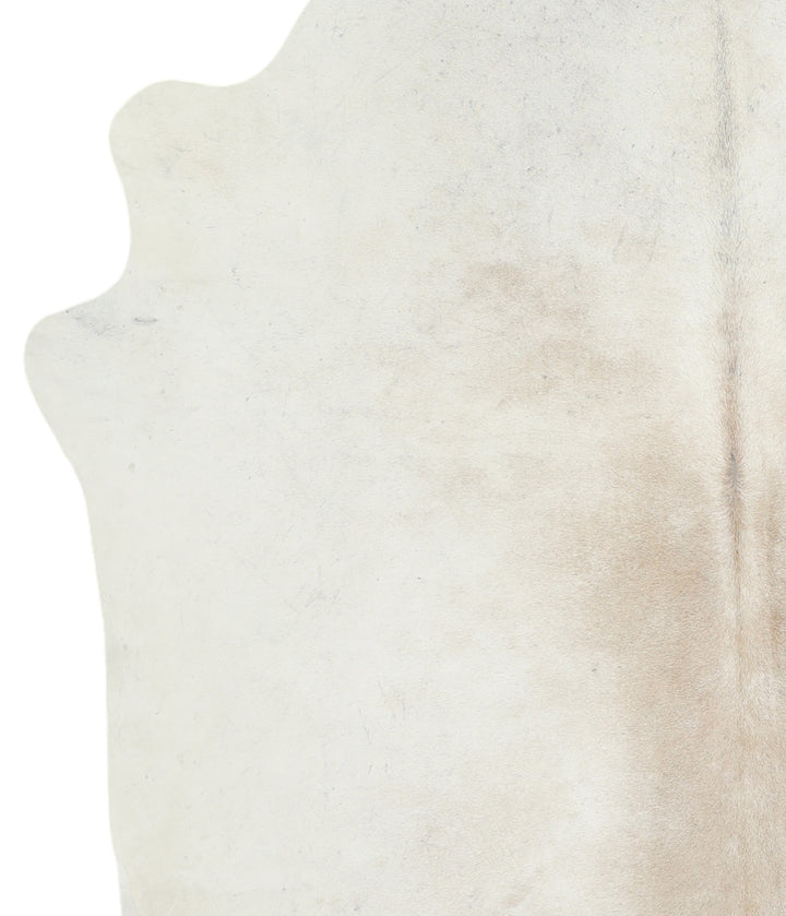 Ivory with Beige X-Large Brazilian Cowhide Rug 6'4"H x 6'4"W #A16579 by Hudson Hides