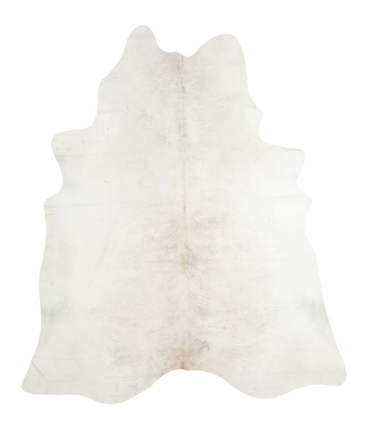 Ivory with Beige X-Large Brazilian Cowhide Rug 7'2"H x 6'1"W #A16835 by Hudson Hides