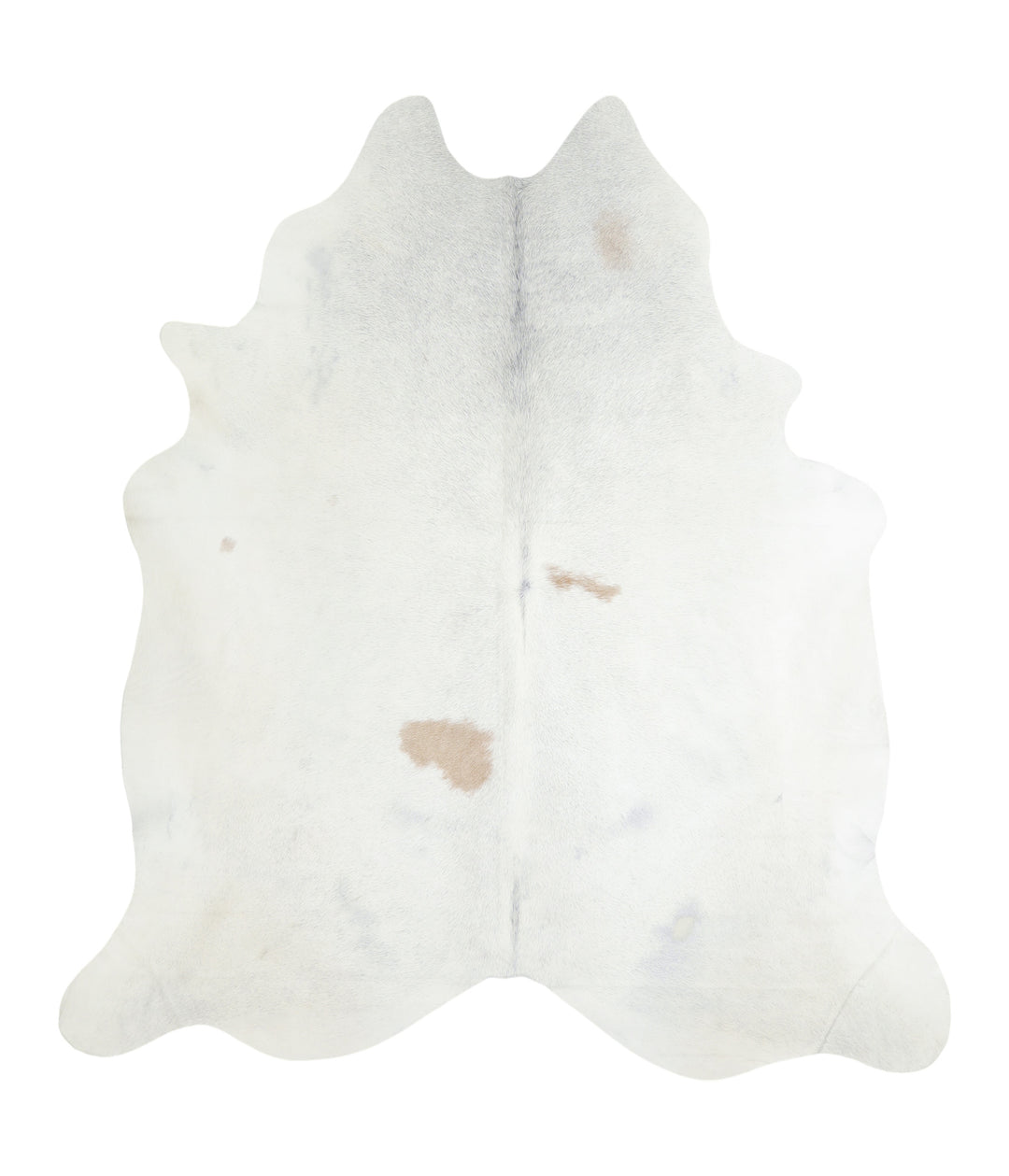 Ivory with Beige XX-Large Brazilian Cowhide Rug 7'5"H x 6'8"W #A16913 