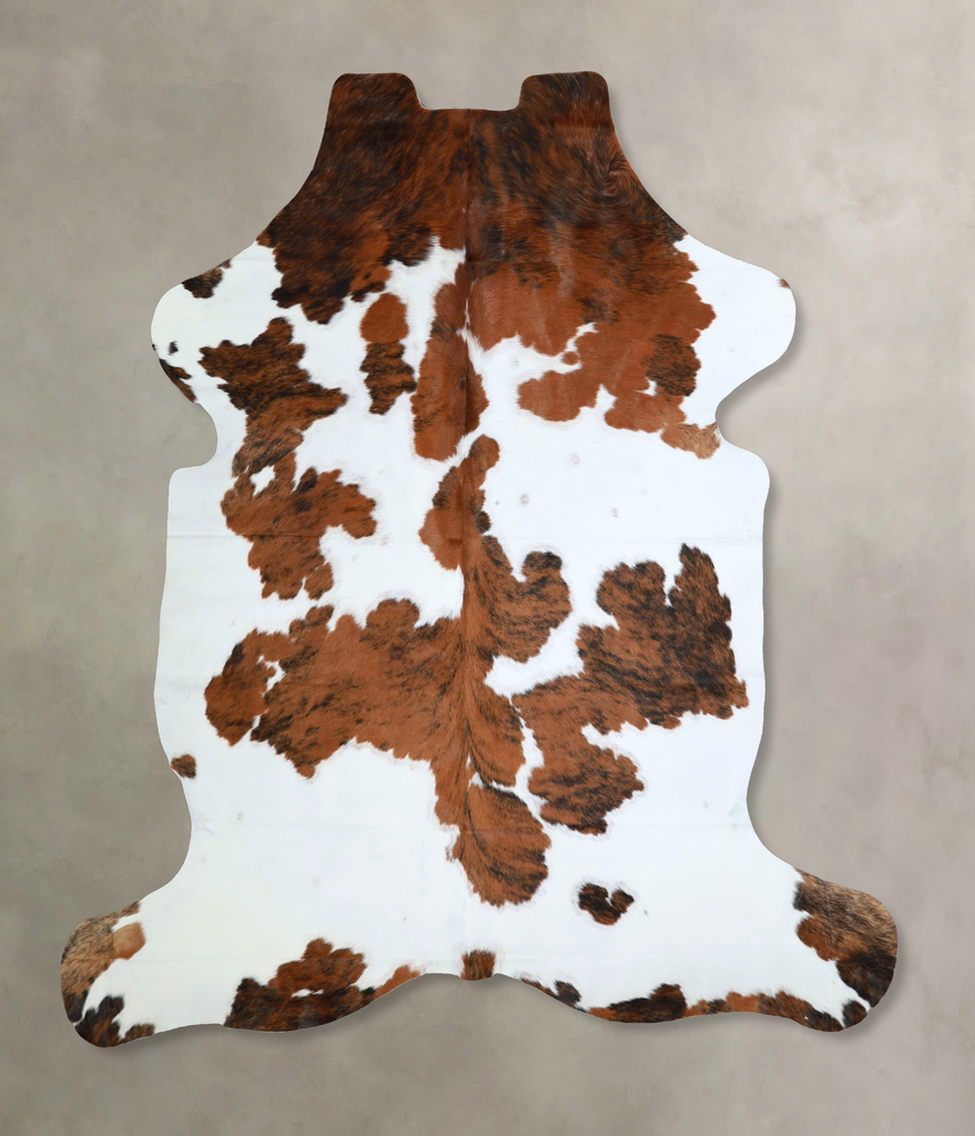 Tricolor X-Large European Cowhide Rug 7'5"H x 6'6"W #A17 by Hudson Hides