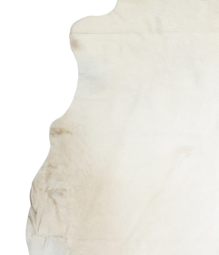 Ivory with Beige XX-Large Brazilian Cowhide Rug 7'3"H x 7'1"W #A17017 by Hudson Hides