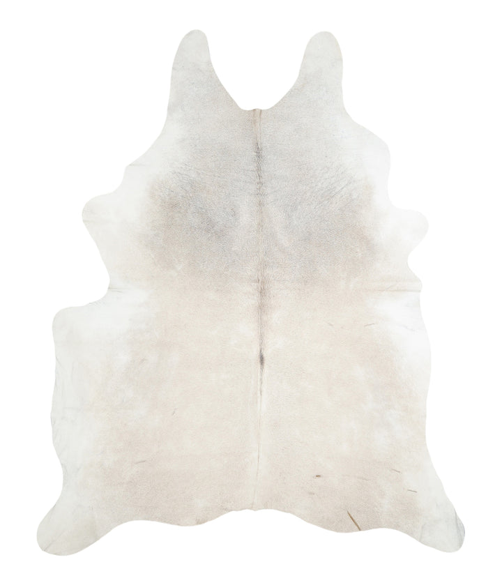 Ivory with Beige X-Large Brazilian Cowhide Rug 7'6"H x 6'0"W #A17465 by Hudson Hides