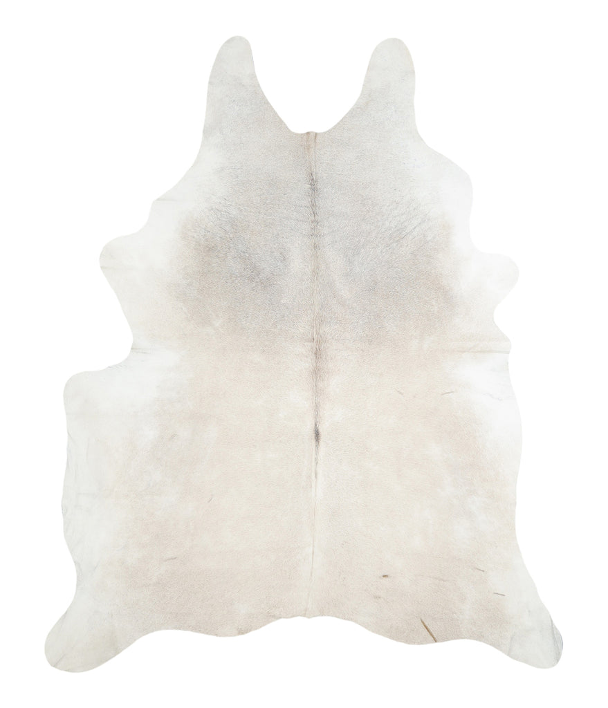 Ivory with Beige X-Large Brazilian Cowhide Rug 7'6"H x 6'0"W #A17465 by Hudson Hides