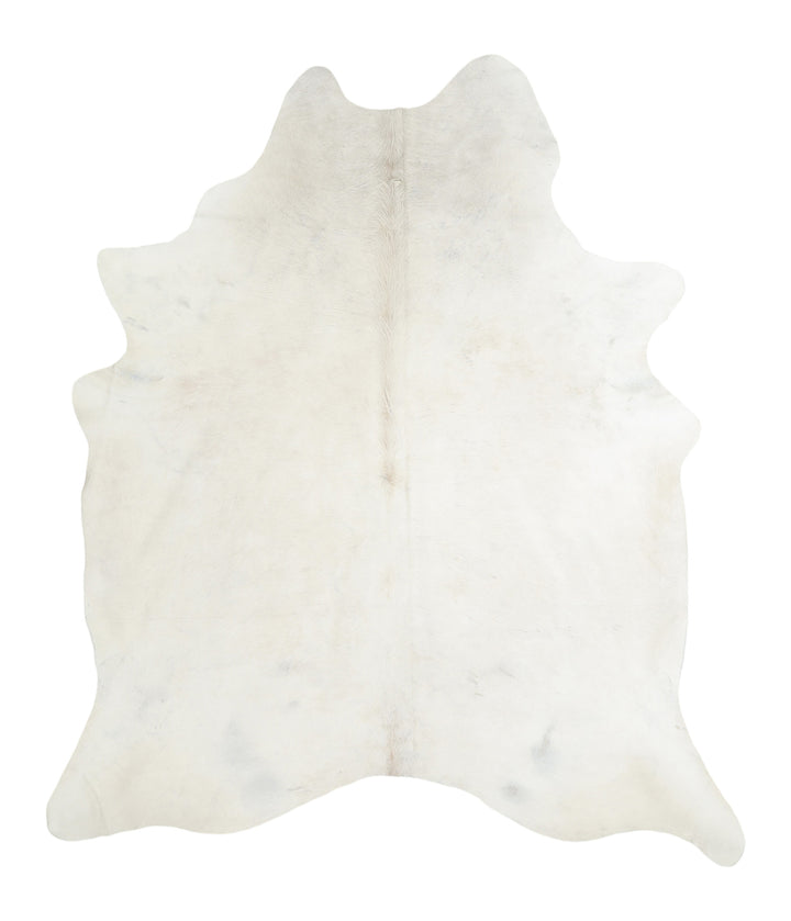 Ivory with Beige X-Large Brazilian Cowhide Rug 7'4"H x 6'3"W #A17734 by Hudson Hides