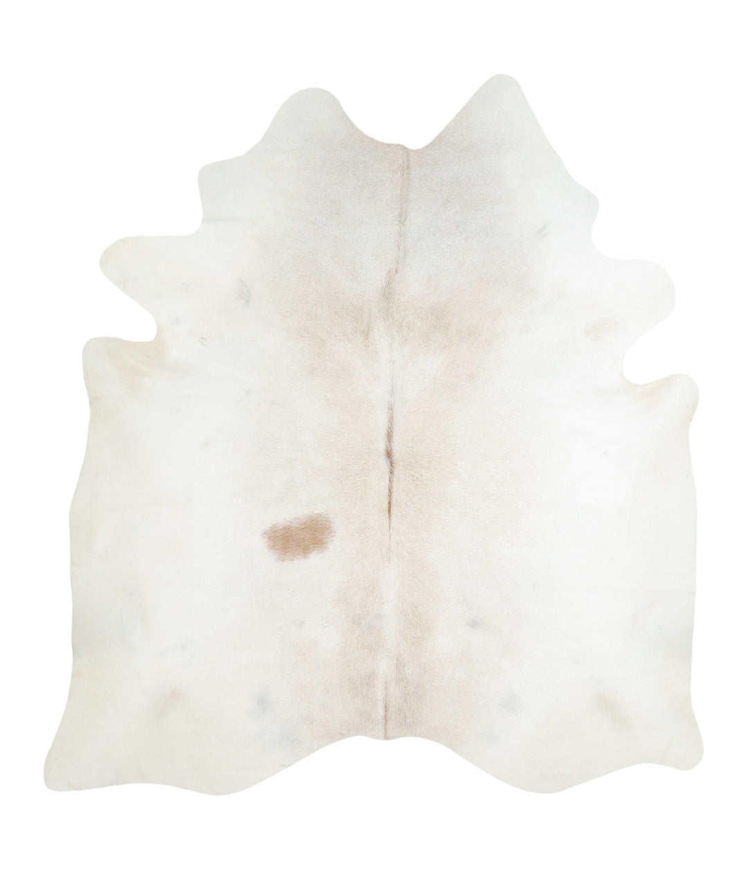 Ivory with Beige X-Large Brazilian Cowhide Rug 7'2"H x 6'6"W #A17846 b