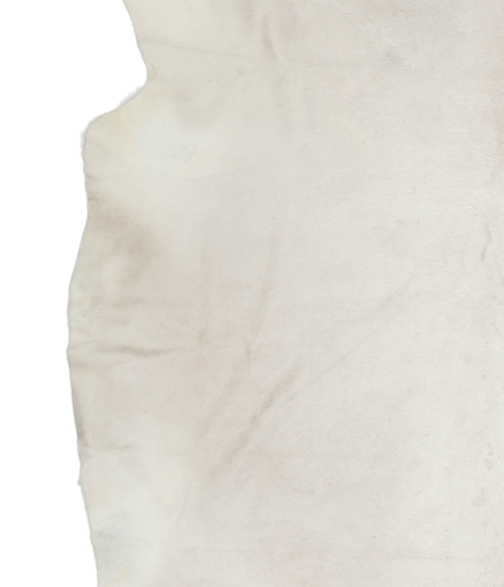 Ivory with Beige X-Large Brazilian Cowhide Rug 6'8"H x 6'11"W #A17893 by Hudson Hides