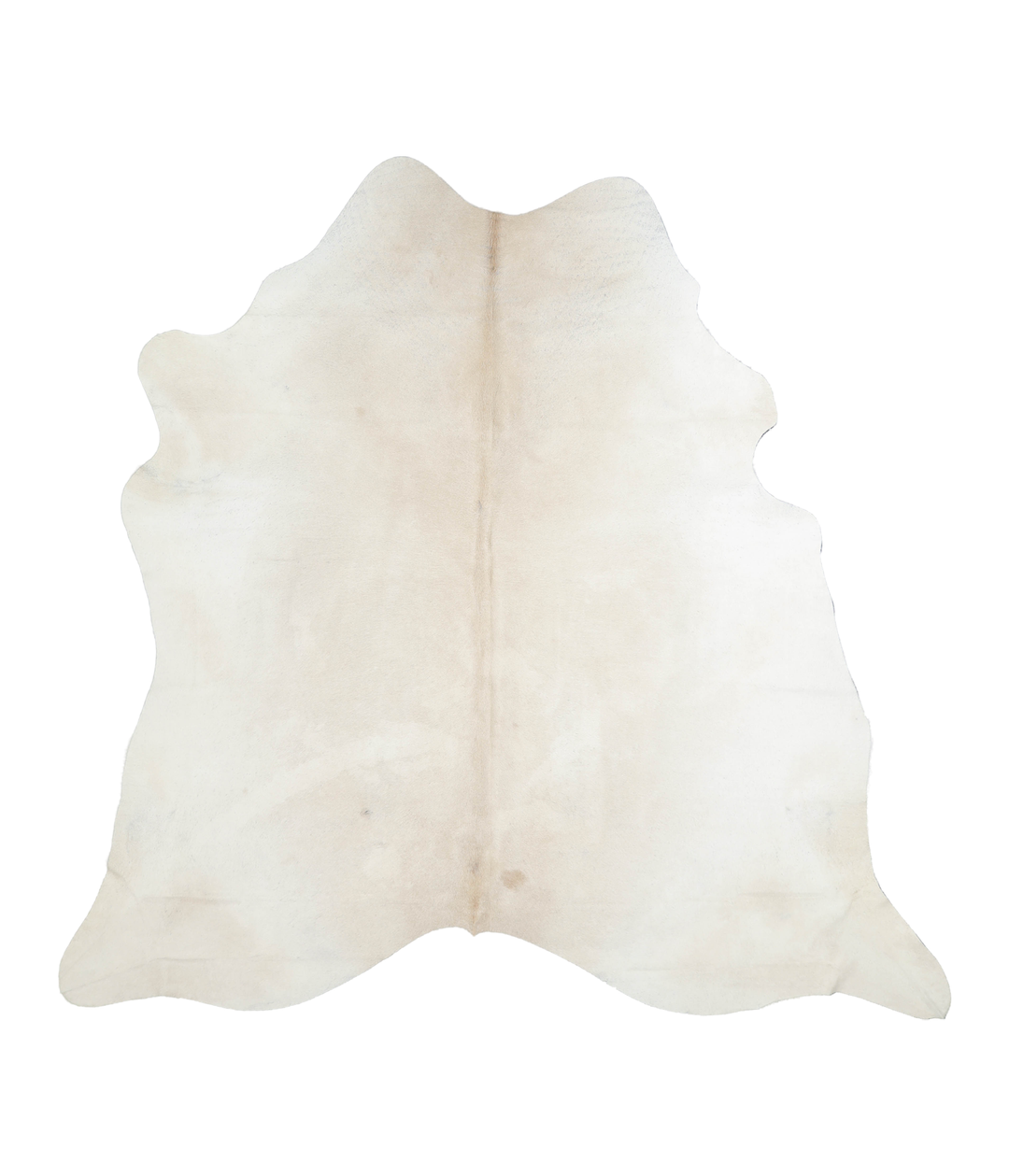 Ivory with Beige X-Large Brazilian Cowhide Rug 6'9"H x 6'11"W #A17963 