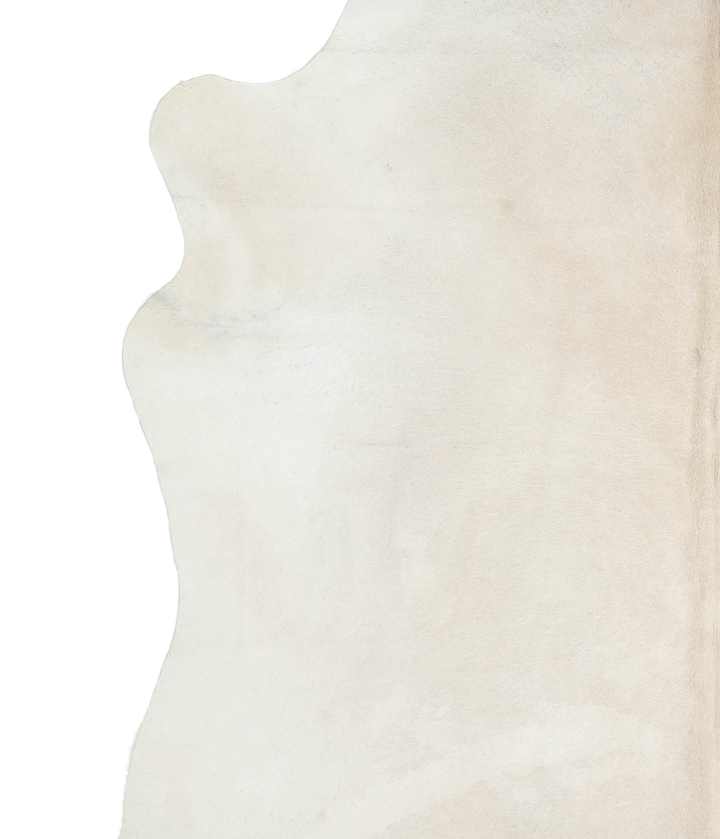 Ivory with Beige X-Large Brazilian Cowhide Rug 6'9"H x 6'11"W #A17963 by Hudson Hides