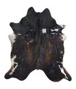 Chocolate and White XX-Large Brazilian Cowhide Rug 7'6"H x 6'8"W #A17988 by Hudson Hides