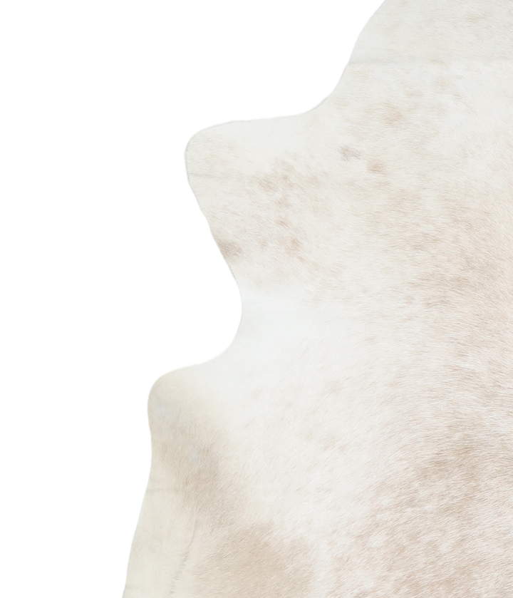 Ivory with Beige X-Large Brazilian Cowhide Rug 6'10"H x 6'2"W #A18023 by Hudson Hides