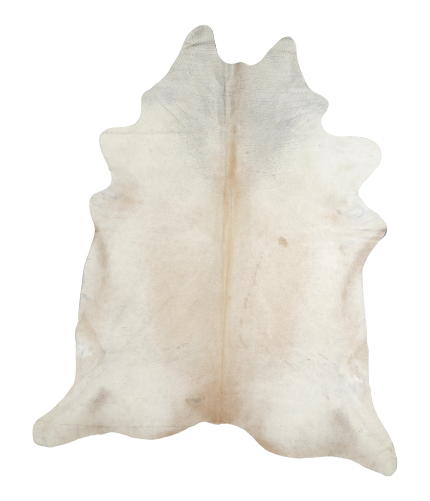 Ivory with Beige XX-Large Brazilian Cowhide Rug 8'5"H x 6'9"W #A18040 by Hudson Hides