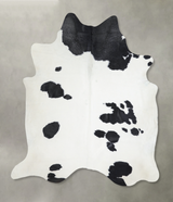 Black and White X-Large Brazilian Cowhide Rug 6'9"H x 6'7"W #A18055 by Hudson Hides