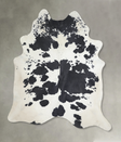 Black and White XX-Large Brazilian Cowhide Rug 7'7"H x 6'11"W #A18060 by Hudson Hides