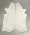 Solid White Large Brazilian Cowhide Rug 6'5