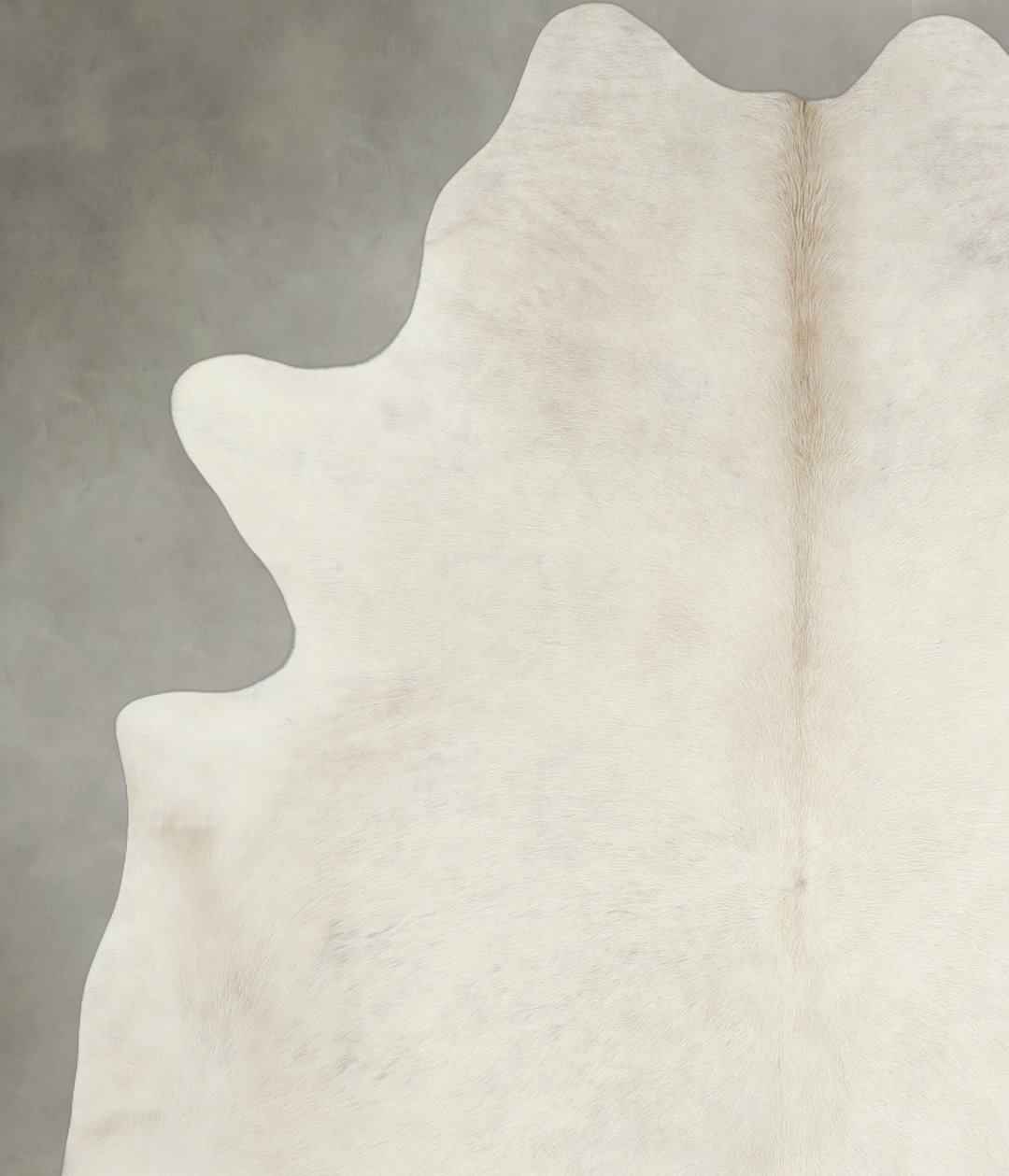 Solid White Large Brazilian Cowhide Rug 6'5"H x 6'0"W #A18084 by Hudso