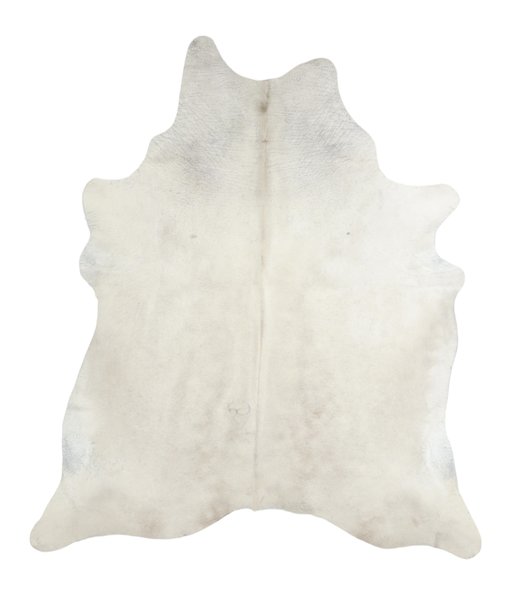 Ivory with Beige X-Large Brazilian Cowhide Rug 7'3"H x 6'2"W #A18138 by Hudson Hides