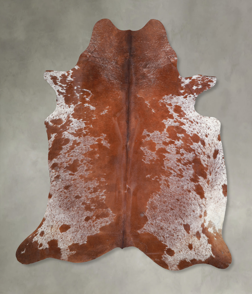 Salt and Pepper Brown X-Large Brazilian Cowhide Rug 6'9"H x 6'6"W #A18163 by Hudson Hides