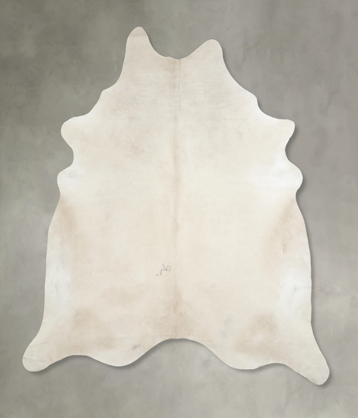 Solid White XX-Large Brazilian Cowhide Rug 7'11"H x 7'2"W #A18198 by Hudson Hides