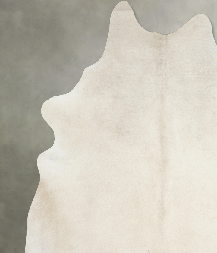 Solid White XX-Large Brazilian Cowhide Rug 7'11"H x 7'2"W #A18198 by Hudson Hides