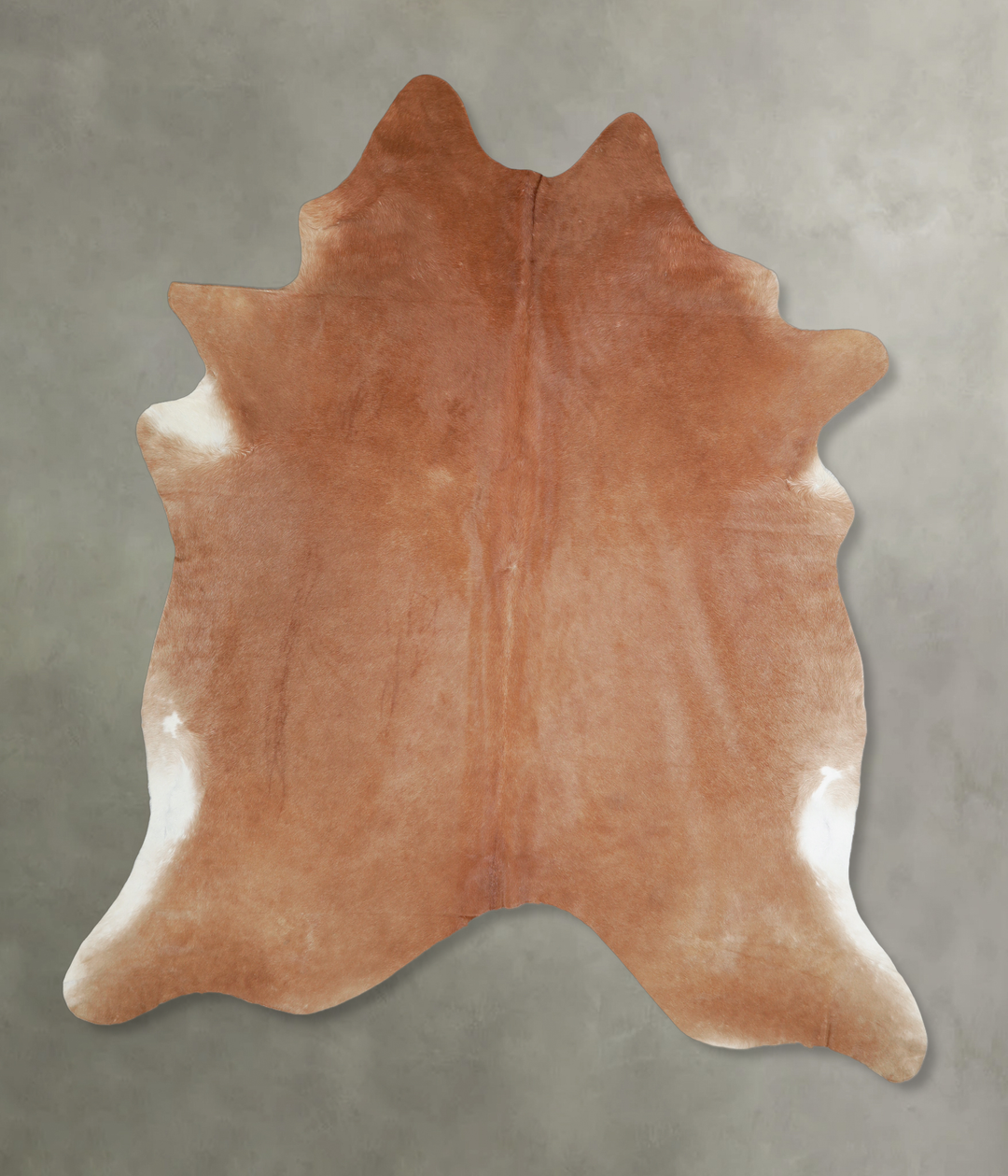 Solid Brown X-Large Brazilian Cowhide Rug 7'2"H x 6'8"W #A18201 by Hud