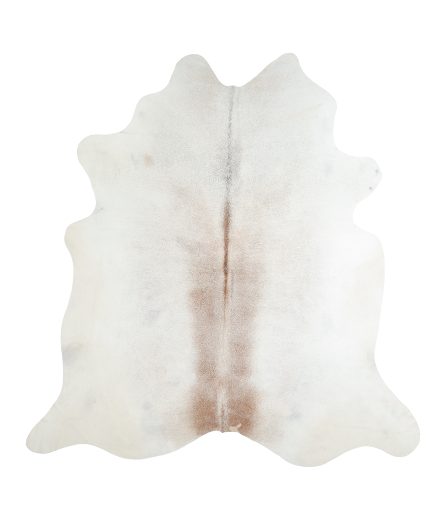 Grey with Beige XX-Large Brazilian Cowhide Rug 7'3"H x 6'10"W #A18430 by Hudson Hides