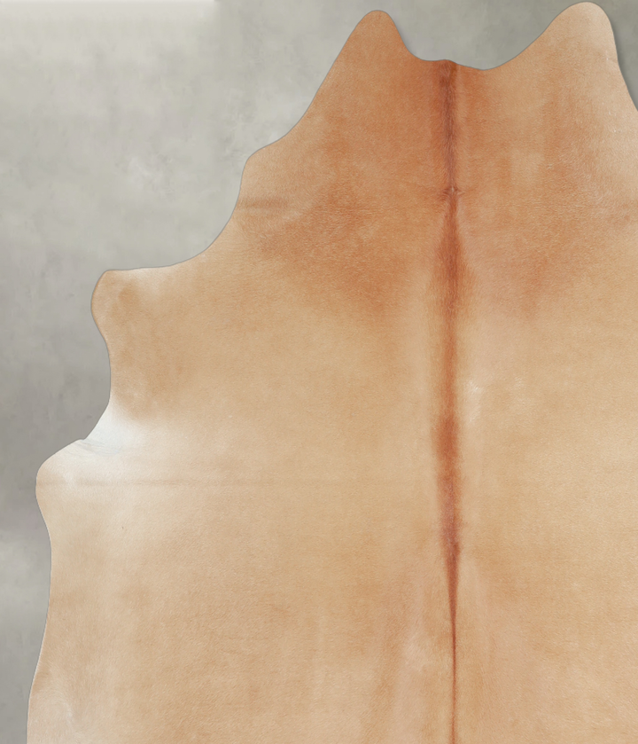 Beige X-Large Brazilian Cowhide Rug 6'9"H x 6'3"W #A18637 by Hudson Hides