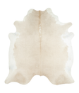 Beige and White X-Large Brazilian Cowhide Rug 7'5"H x 6'8"W #A18662 by Hudson Hides