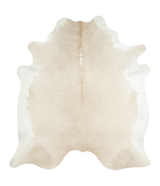 Beige and White X-Large Brazilian Cowhide Rug 7'5"H x 6'8"W #A18662 by Hudson Hides