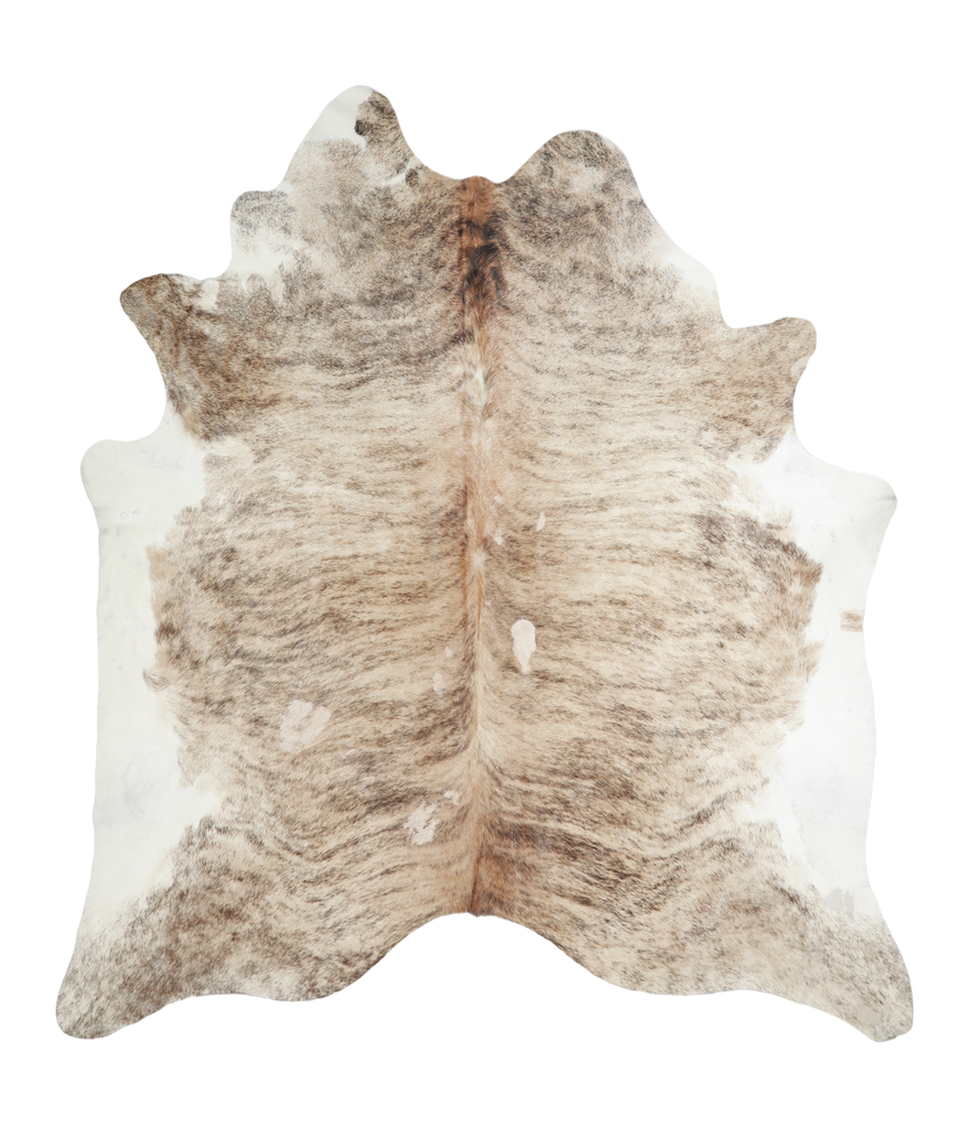 Light Brindle XX-Large Brazilian Cowhide Rug 7'7"H x 6'9"W #A18681 by Hudson Hides