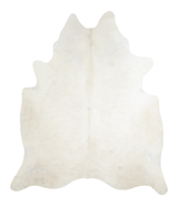 Ivory with Beige XX-Large Brazilian Cowhide Rug 8'1"H x 6'9"W #A18705 by Hudson Hides