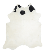 Black and White X-Large Brazilian Cowhide Rug 7'4"H x 6'3"W #A18711 by Hudson Hides